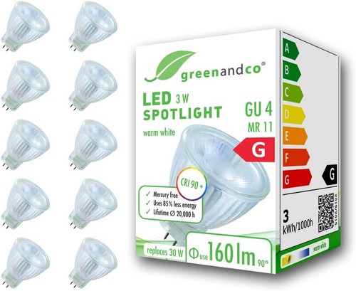 Greenandco 10x cri - 90+, mr11
