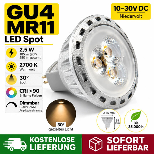 Gu4 mr11 led spot 2700k - spot,